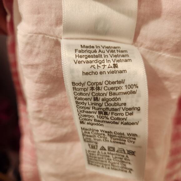 J. Crew gingham print cotton pink maxi dress size 14 - Picture 9 of 9